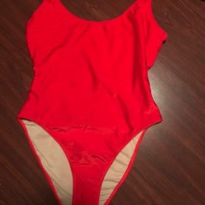 American apparel one piece red swimsuit size small